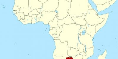 Map of Botswana africa