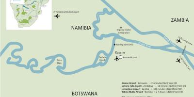 Map of kasane Botswana