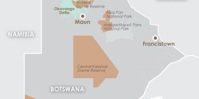 Map of maun Botswana