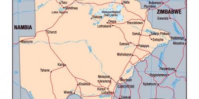 Map of Botswana political